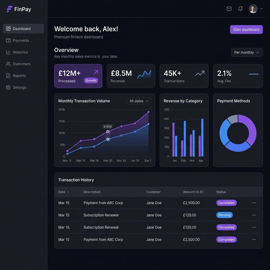 FinPay SaaS Dashboard